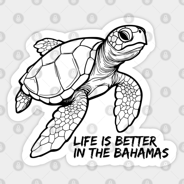 Life is better in The Bahamas. Cool Summer & Spring Break Design Sticker by JK Mercha